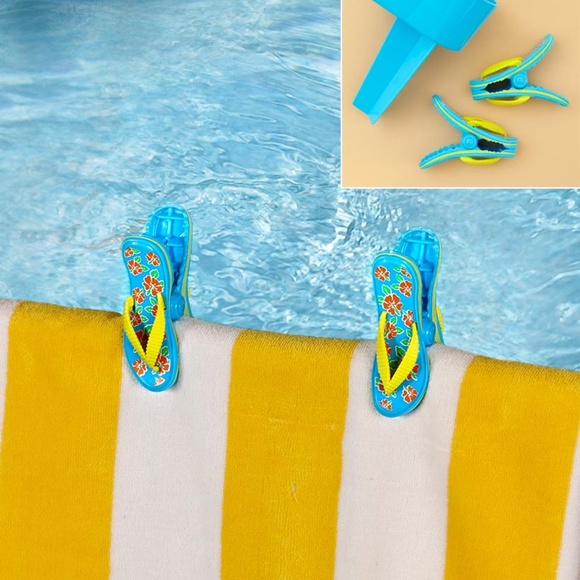 Flip Flop Towel Clips and Beach Caddy Set - Picture 3 of 3